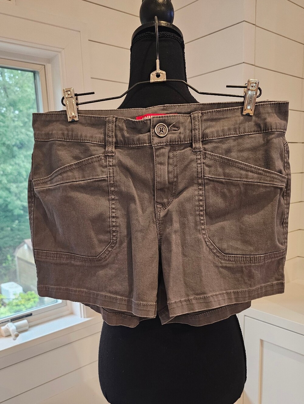 UNIONBAY Dark Gray Utility Jean Shorts
